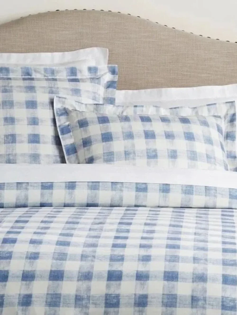 NWT Pottery Barn Rhett Check Duvet Cover in blue - Full/Queen